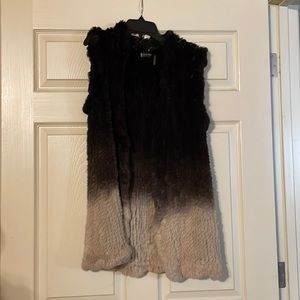 Love Token Rabbit Fur Vest NWOT never worn size small